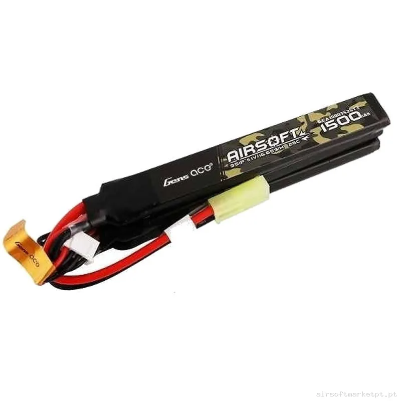 BATERÍA GENS ACE 1500MAH 25C 11.1V NUNCHUCK 3X TAMIYA — Baterias & Carregadores — Airsoft Market PT