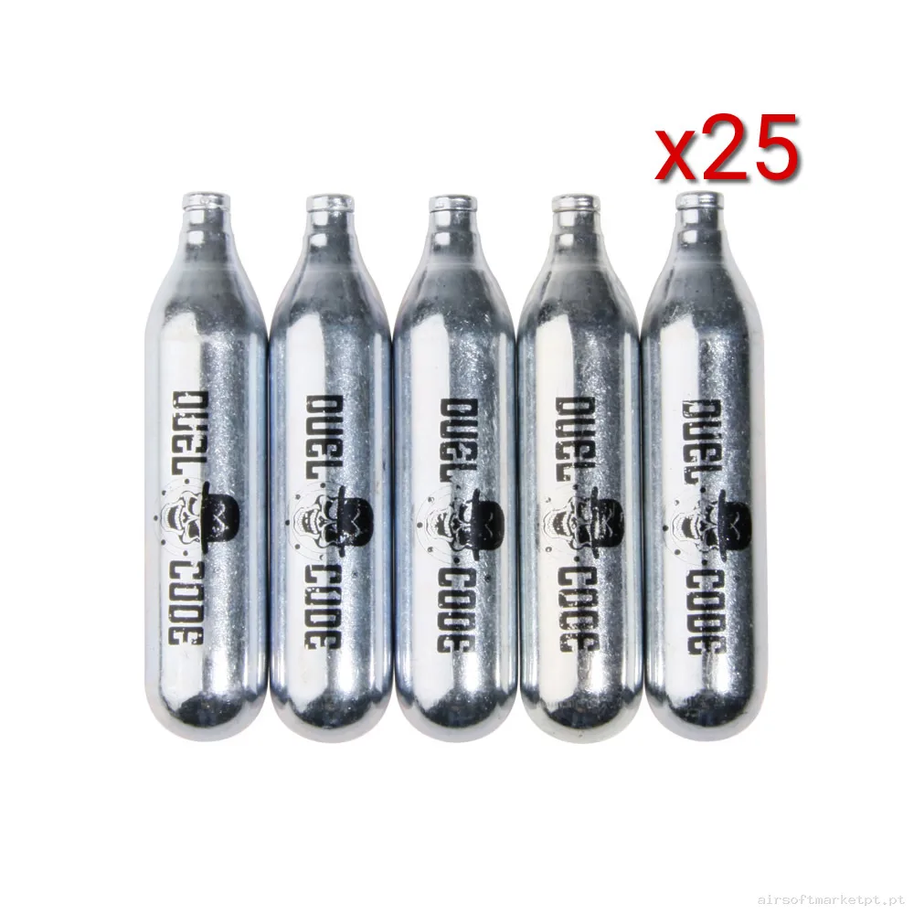 Bombona CO2 12gr Pacote Duel Code 25u — Gás & CO2 — Airsoft Market PT