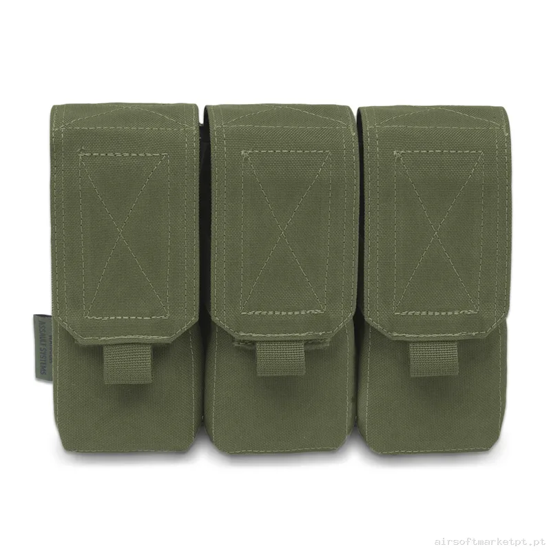 Pouch Magazine Pouch Triplo M4 Warrior Assault de Doble Capacidade 5.56 verde od — Coletes & Rigs — Airsoft Market PT