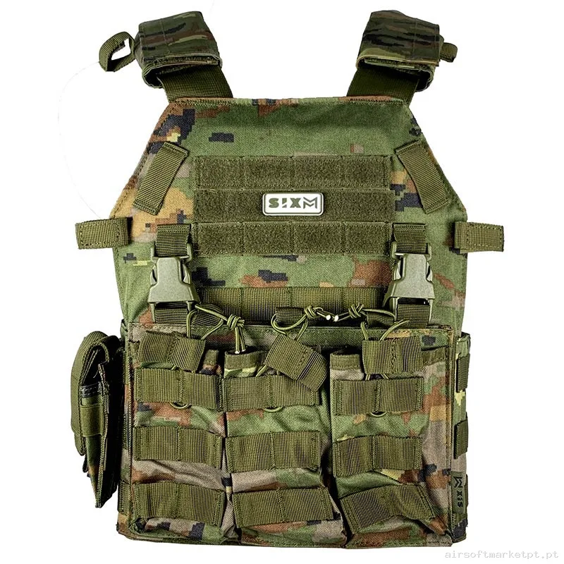Colete Sixmm 6094s Boscoso Pixelado — Coletes & Rigs — Airsoft Market PT