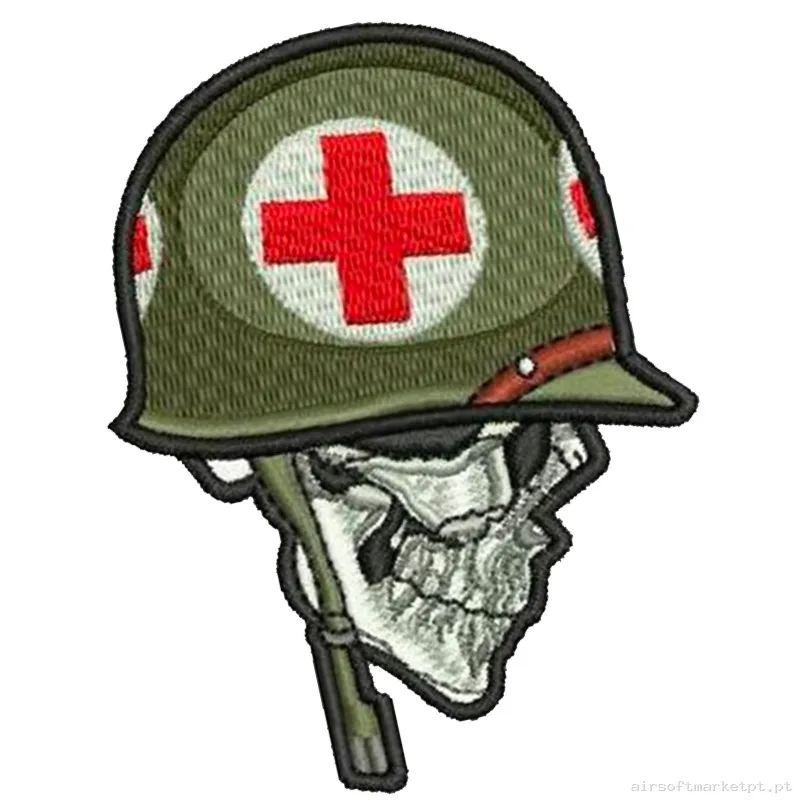 Parche Tela Calavera Médico F168 — Vestuário (Fardas) — Airsoft Market PT