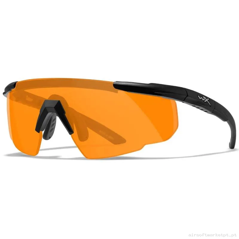 Óculos Wiley X Saber Advanced Laranja Preto — Proteção Ocular & Facial — Airsoft Market PT