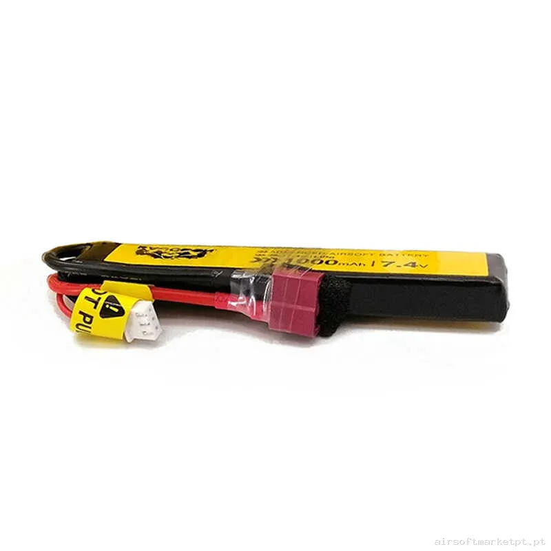 Bateria Lipo Stick Raccoon Pro 1000mah 7.4v 25-50C (T-Plug) — Baterias & Carregadores — Airsoft Market PT