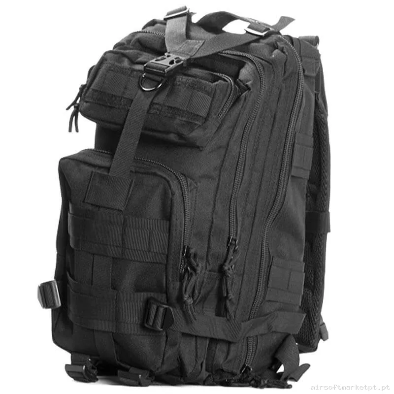 Mochila Tática MOLLE Combat Zone Compact Assault 25l preta — Sacos & Mochilas — Airsoft Market PT