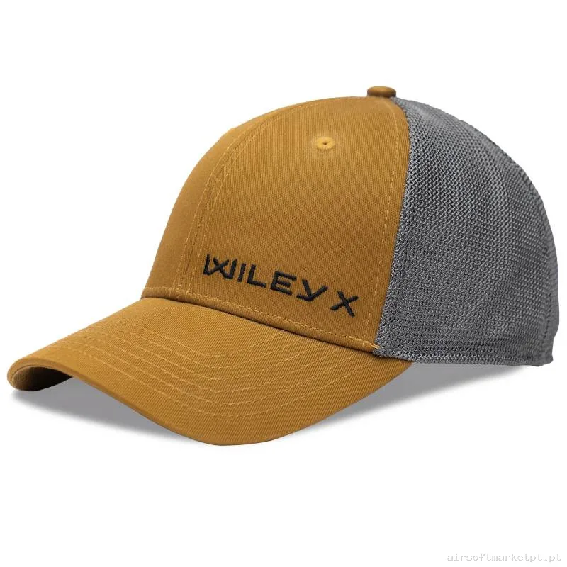 Boné de Beisebol Wiley X Trucker Cap negro tan/Cinza — Proteção Ocular & Facial — Airsoft Market PT