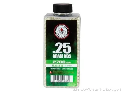 Bolas Traçantes 0,25 PVC G&G — Munição (BBs) — Airsoft Market PT