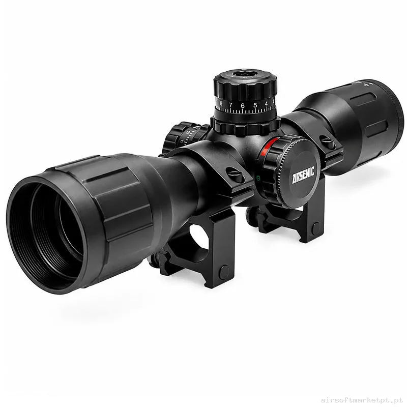 Visor Arsenic Argon 4x32 AOE Negro - Ajuste Exterior — Miras & Ópticas — Airsoft Market PT