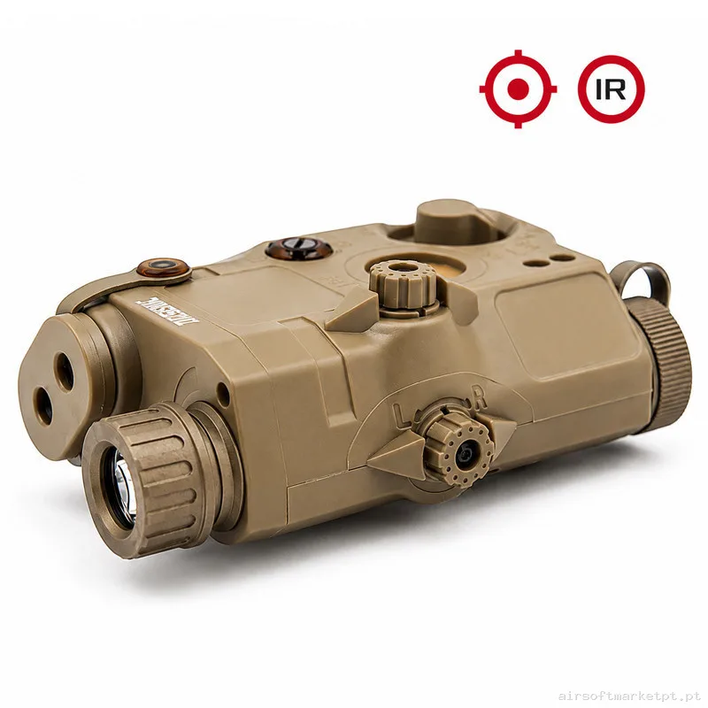 Linterna Táctica Arsenic Anpeq Láser Rojo Tan — Lanternas & Lasers — Airsoft Market PT
