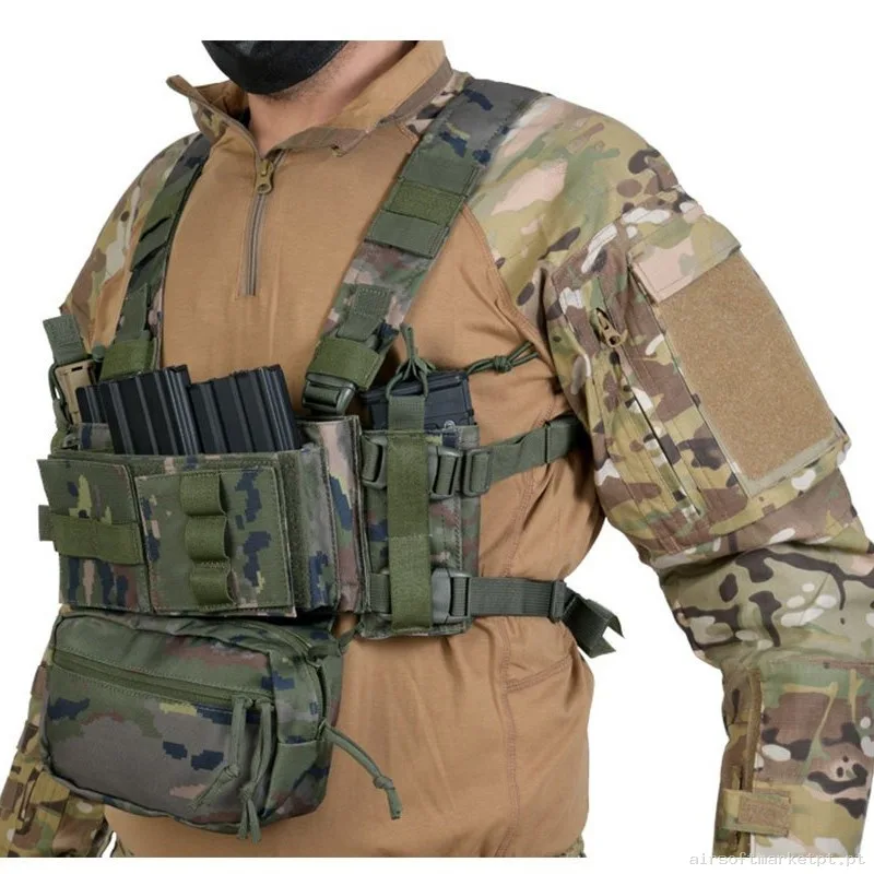 Chest Rig Task Pixelado Boscoso Delta Tactics — Coletes & Rigs — Airsoft Market PT (foto 3)