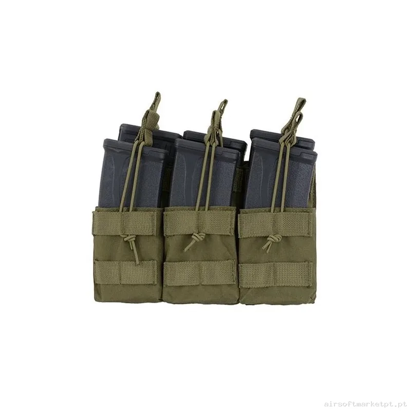 Pouch M4 Molle Modular Triple - OD Verde — Coletes & Rigs — Airsoft Market PT