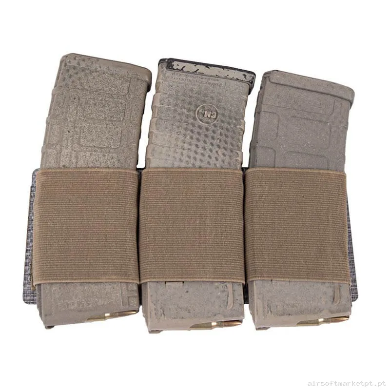 Pouch Magazine Pouch Triple M4 5.56 Warrior Assault Tegris Insert Elástico coyote tan — Coletes & Rigs — Airsoft Market PT