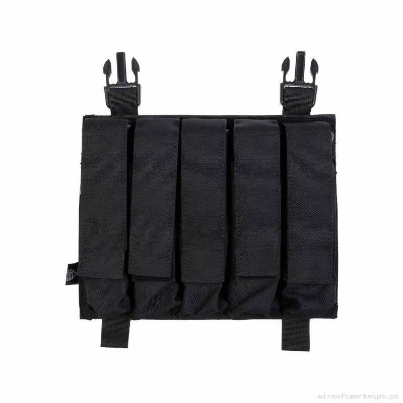 Pouch Magazine Pouch Quintuple Mp5/Mp7 Delta Tactics Force Solapa Detachable negro — Coletes & Rigs — Airsoft Market PT