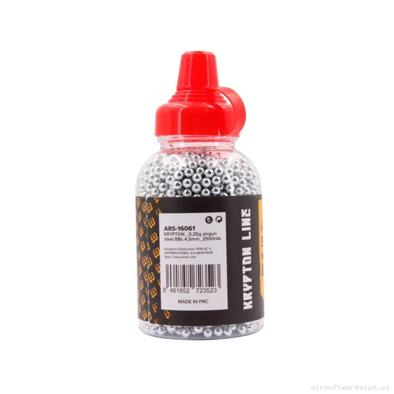Bolas Acero Arsenic Kripton 2500rds 4.5mm Acero — Munição (BBs) — Airsoft Market PT (foto 3)