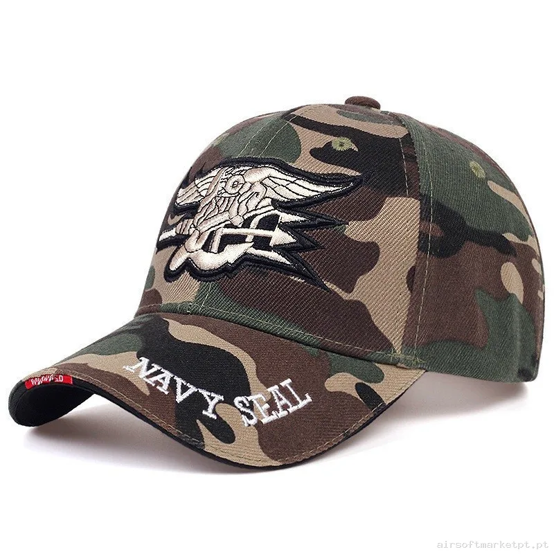 Gorra Béisbol Navy Seal Woodland — Proteção Ocular & Facial — Airsoft Market PT