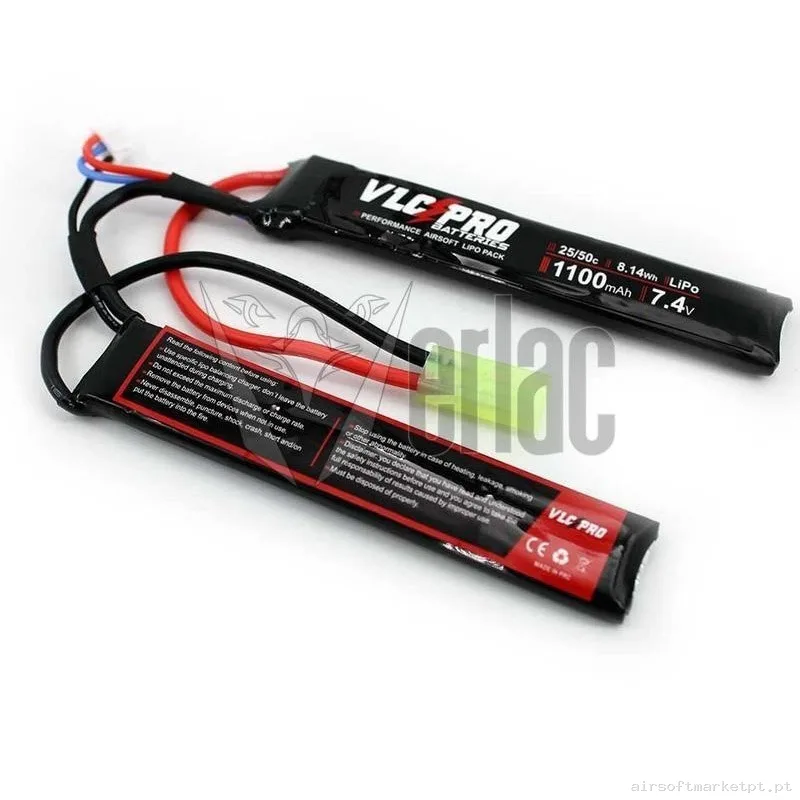 Batería VLC Pro 7.4v 1100 mah 25c-50c 2 modulos Tamiya — Baterias & Carregadores — Airsoft Market PT