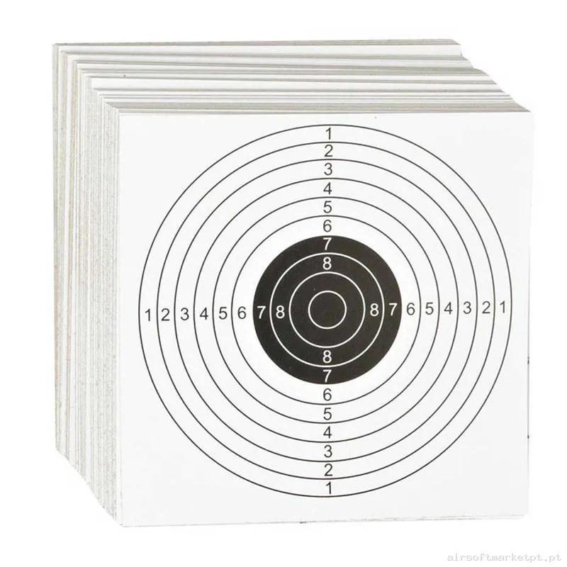 Diana cartón ASG 100 unidades 14X14 cm blanco — Acessórios & Componentes — Airsoft Market PT