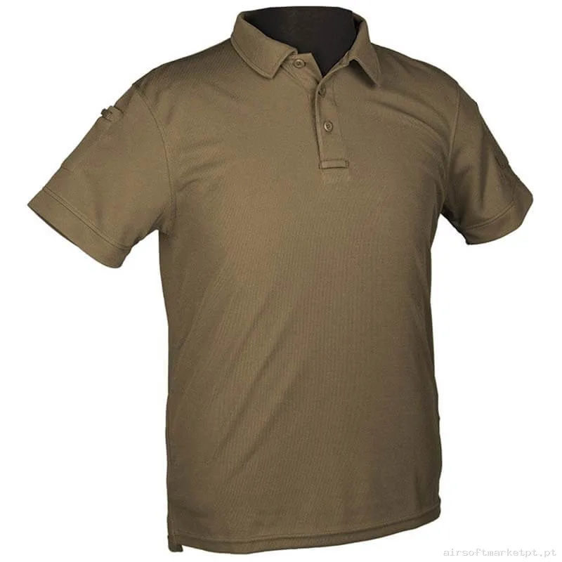 Polo Tático Manga Curta Mil-Tec Quick Dry 1/2 verde od — Vestuário (Fardas) — Airsoft Market PT