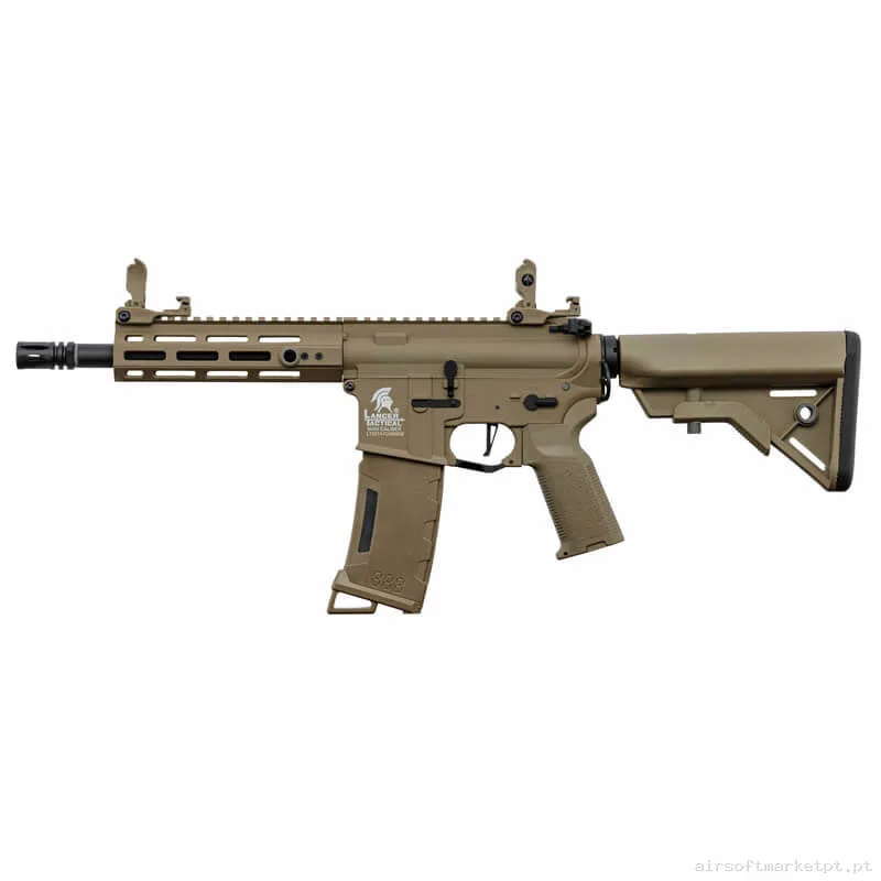 Réplica airsoft AEG M4 Lancer Tactical LT-32 Gen.3 ETU 7" M-Lok tan — Rifles de Assalto (AR/M4/AK) — Airsoft Market PT