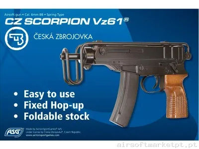 CZ Scorpion VZ61 ASG — Rifles de Assalto (AR/M4/AK) — Airsoft Market PT (foto 4)