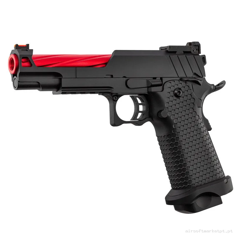 Pistola Golden Eagle Hi-Capa 5.1 GBB Negra/Roja — Pistolas — Airsoft Market PT