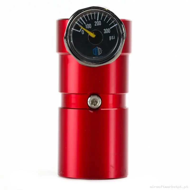 HPA Regulador Mechlabs Flo J 40-200 Psi vermelho — HPA & Linhas — Airsoft Market PT
