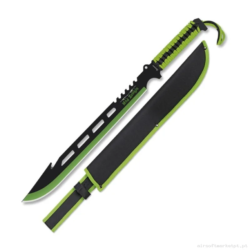 MACHETE BOLO ALBAINOX ZOMBIE CUERDA 46CM NEGRO-VERDE — Ferramentas — Airsoft Market PT