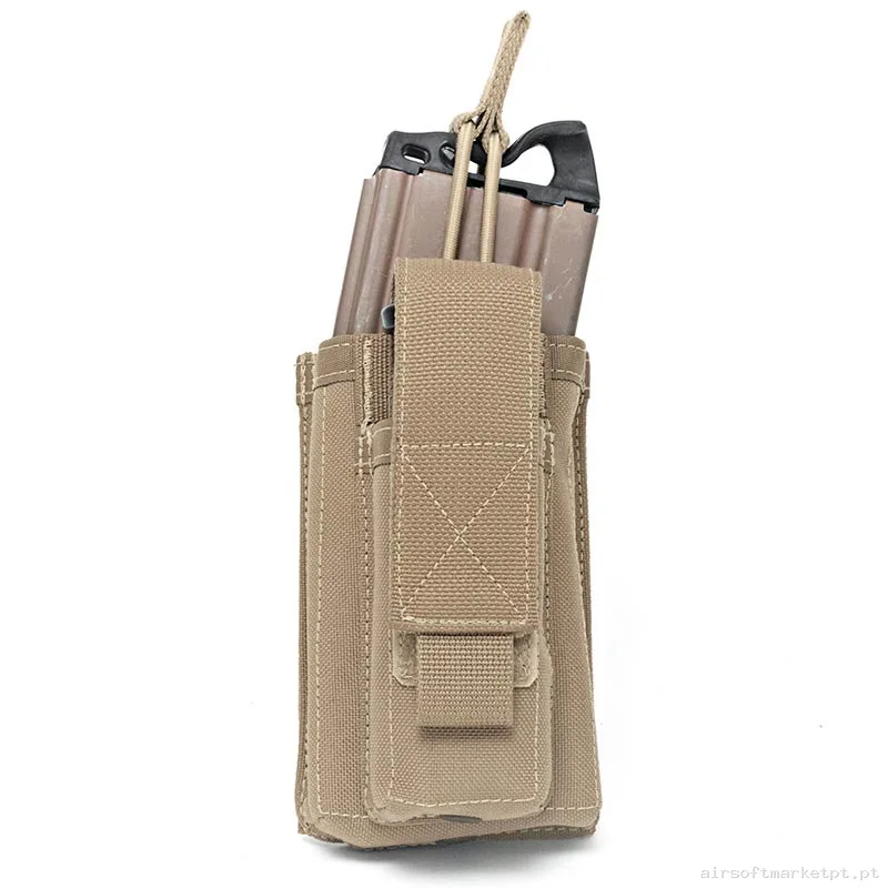 Pouch Magazine Pouch M4 + Pistola 9mm Warrior Assault Single Open coyote — Coletes & Rigs — Airsoft Market PT