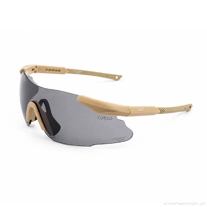 Gafa Corso Revenge Sinker 3 Lentes Coyote — Proteção Ocular & Facial — Airsoft Market PT (foto 2)