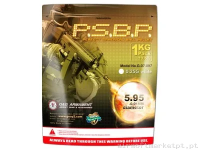 Bbs muniçao 0,25 PVC G&G — Munição (BBs) — Airsoft Market PT (foto 2)