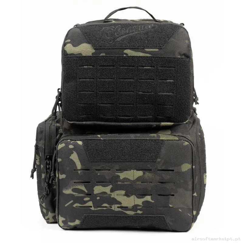 Mochila Tática Conquer Range EDC Backpack Estilo multicam Black — Sacos & Mochilas — Airsoft Market PT
