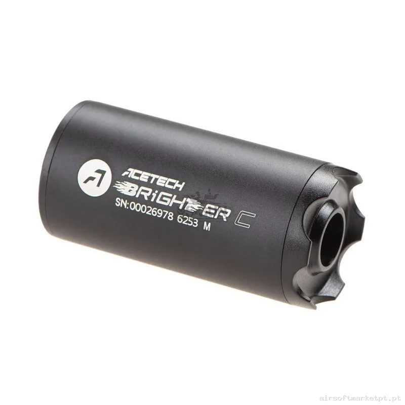 SILENCIADOR TRAZADOR ACETECH BRIGHER-C NEGRO — Lanternas & Lasers — Airsoft Market PT