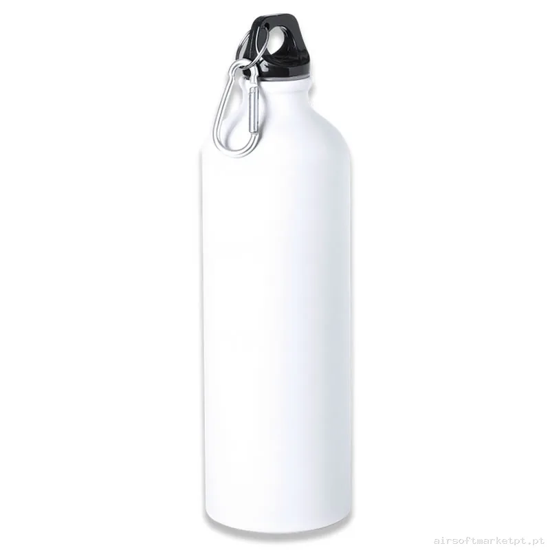 Botella Barbaric Aluminio branca 0.8l com Mosqueton — Outros — Airsoft Market PT