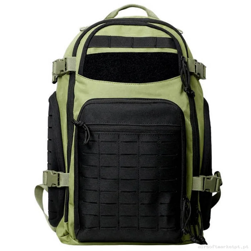 Mochila Tática MOLLE Corte Laser Sixmm Dg Backpack 40l verde od/Negra — Sacos & Mochilas — Airsoft Market PT