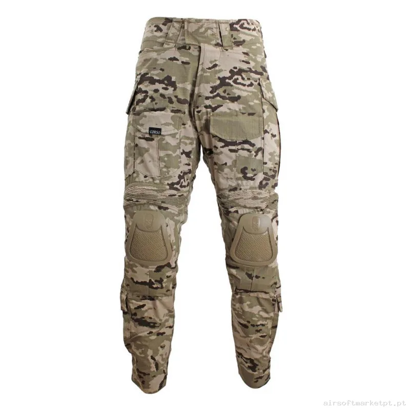 Pantalón Corso Blackbeard Combate Pixelado Árido - S — Vestuário (Fardas) — Airsoft Market PT