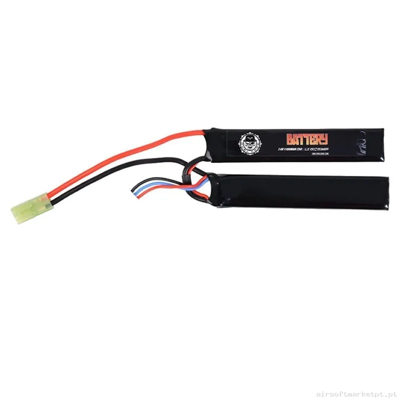 BATERÍA LIPO 7.4V 1100MAH 25C (2PC) DUEL CODE — Baterias & Carregadores — Airsoft Market PT