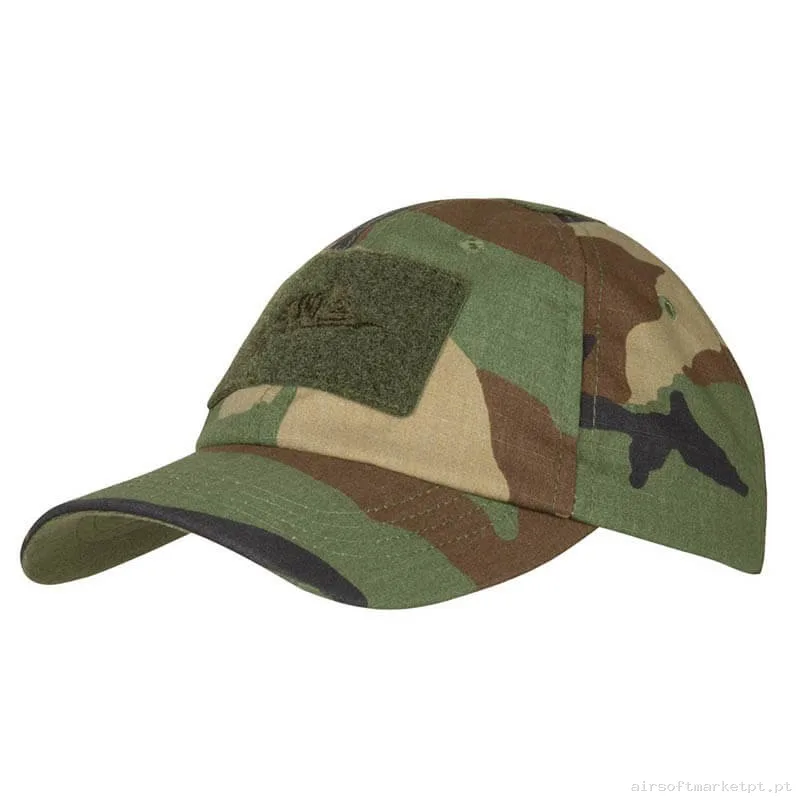 Gorra Beisbol Velcro Helikon-Tex Bbc Cap Us Woodland — Proteção Ocular & Facial — Airsoft Market PT