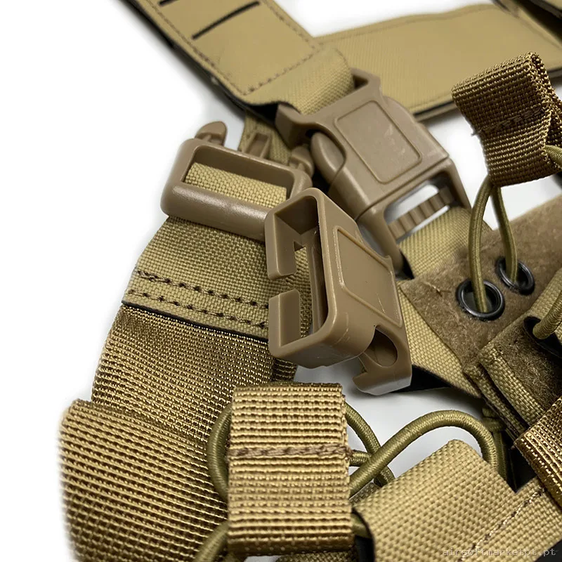 Chaleco Chest Rig Conquer Titan tan — Coletes & Rigs — Airsoft Market PT (foto 3)