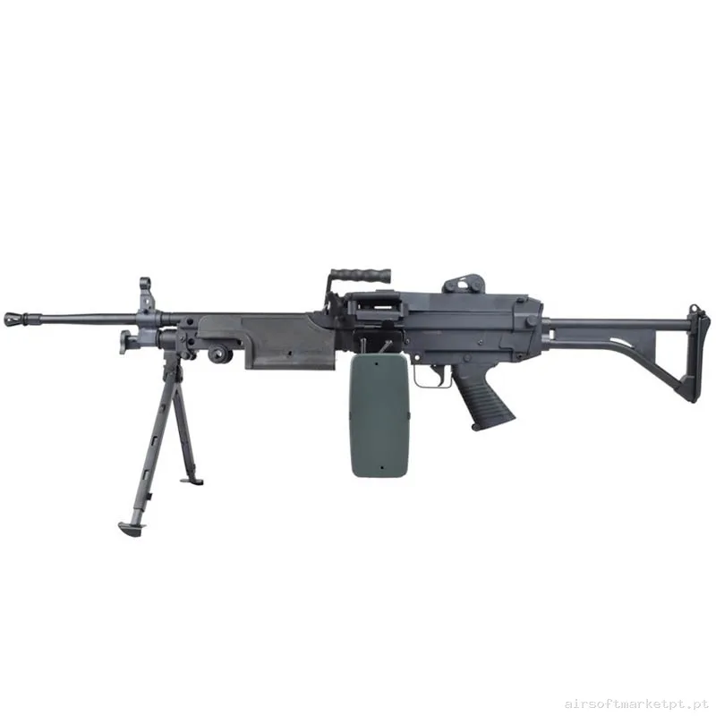 Réplica AEG LMG A&k M249 Mk1 Polimero negra — Support Guns (LMG) — Airsoft Market PT