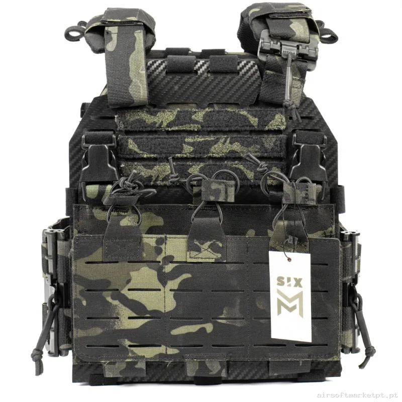 Colete V066 Porta Placas Sixmm Estilo multicam Black — Coletes & Rigs — Airsoft Market PT