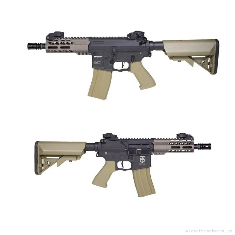 ROSSI M4 SENTINEL OMEGA CON GATILLO ELECTRÓNICO NEGRA/TAN — Rifles de Assalto (AR/M4/AK) — Airsoft Market PT