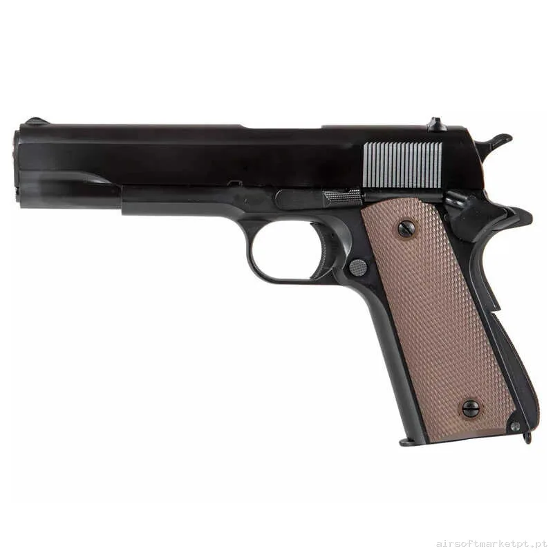 Réplica GBB Pistola 1911 Golden Eagle A1 Clássica preta — Pistolas — Airsoft Market PT