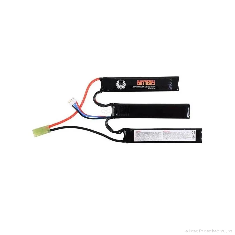 BATERÍA LIPO DUEL CODE 11.1 V 1100 MAH 25C-50C - 3 MODULOS — Baterias & Carregadores — Airsoft Market PT