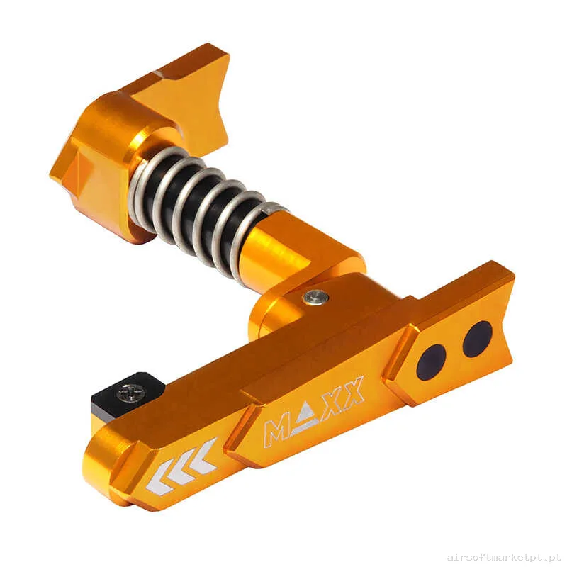 Externo Reten de Magazine M4 Ambidiestro Maxx Model Style a Gold — Acessórios & Componentes — Airsoft Market PT