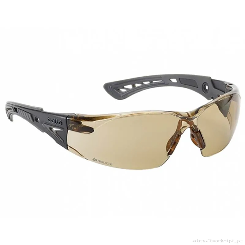 Óculos Bolle Rush+ Pc Fumê Twilight com Hastes cinzas — Proteção Ocular & Facial — Airsoft Market PT