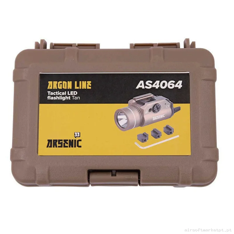Linterna De Pistola 1000 Lumenes Arsenic AS4064 Tan — Lanternas & Lasers — Airsoft Market PT (foto 3)