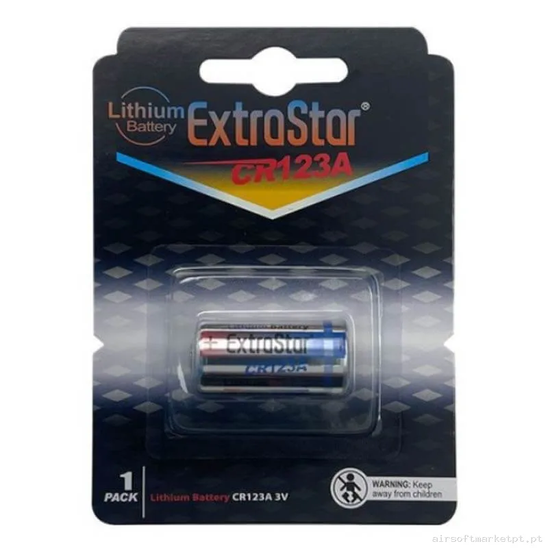 Bateria de Lítio Cr123a Extrastar Jcr123a — Baterias & Carregadores — Airsoft Market PT