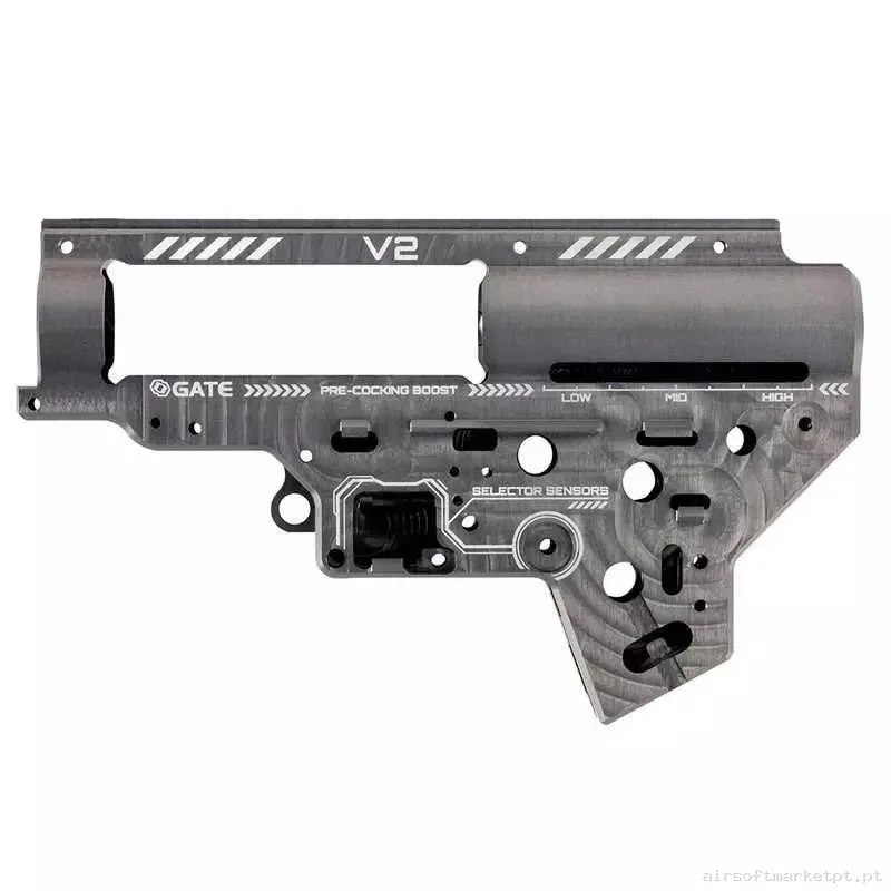 CARCASA GEARBOX V2 GATE EON TITANIUM QSC REFORZADA 8MM — Peças Internas (AEG) — Airsoft Market PT