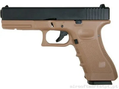 Glock 17 Metal Slide Saigo CO2 Tan — Pistolas — Airsoft Market PT