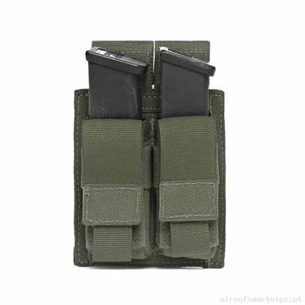 Pouch Magazine Pouch Doble Pistola 9mm Warrior Assault Direct Action verde od — Carregadores / Magazines — Airsoft Market PT