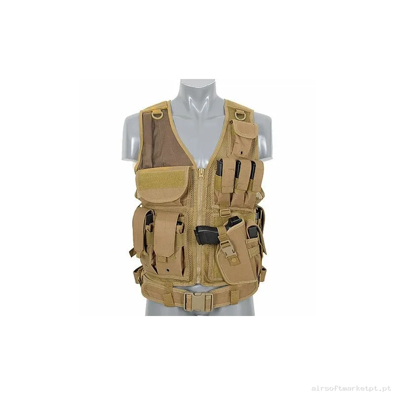 Chaleco airsoft CQB - Tan — Coletes & Rigs — Airsoft Market PT